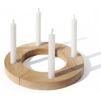 Adventskranz Eichenholz (side by side)