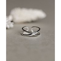 lille mus Ring 'Doppel' 925 Silber / vergoldet