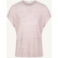 NORDLICHT Blau gestreiftes T-Shirt aus 100% Leinen ISA
