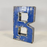 Moogoo Creative Africa Buchstabe "B" aus recycelten Ölfässern | 22 oder 50 cm | verschiedene Farben | Upcycling | handgemacht & fair