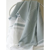Karawan authentic Fouta White Sand Collection – Jacquard-Hammamtuch aus Bio-Baumwolle