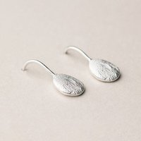 ChristinaPauls Slow jewellery Amia Ohrhänger, oval in Silber