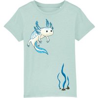 Spangeltangel Kinder-T-Shirt "Axolotl", Bio-Baumwolle, bedruckt