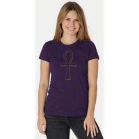 Peaces.bio - handbedruckte Biomode Damen Fit T-Shirt Ankh