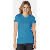 Peaces.bio - handbedruckte Biomode Damen Fit T-Shirt Ankh