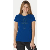 Peaces.bio - handbedruckte Biomode Damen Fit T-Shirt Ankh