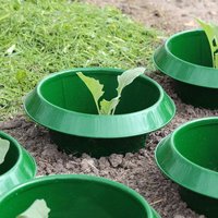 Andermatt Biogarten SchneckenStopp FE klein – Set à 6 Stück– wiederverwendbarer Schneckenkragen aus Stahl zur Anwendung im Garten und auf dem Balkon