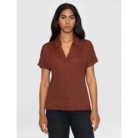 KnowledgeCotton Apparel Poloshirt BAT SLEEVE aus Bio-Leinen