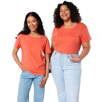 YTWOO Damen-Scoop-Neck-T-Shirt aus Bio-Baumwolle