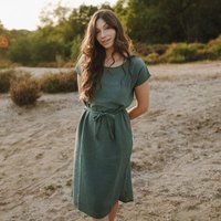 NORDLICHT Damen Musselin Kleid aus 100% Bio-Baumwolle ELIN