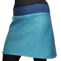 Rock Wollrock kurz Wollwalk bio Unikat mit Stickerei liebewicht
