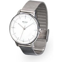 BELEAF "SOLAR SILVER" Uhr mit veganem Uhrenarmband aus Kork oder Milanaise (solarbetrieben)