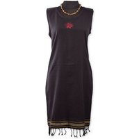 Africulture Kikoy Sommerkleid kurz, Strandkleid "Jua" mit Sonnen Stickmuster, made in Kenia