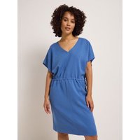 LANIUS Kleid mit V-Ausschnitt aus TENCEL und Bio-Leinen