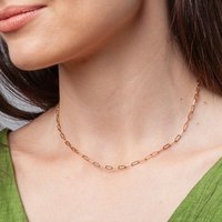 ALEXASCHA Dünne Gliederkette mit ovalen Gliedern | silber, gold, roségold | 18k Vergoldung