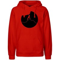 HANDGEDRUCKT "Klettern" Männer Hoody Neutral