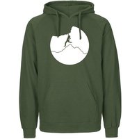 HANDGEDRUCKT "Klettern" Männer Hoody Neutral