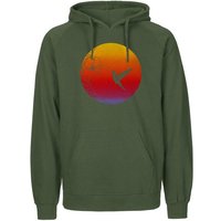 HANDGEDRUCKT "Kolibri" Männer Hoody Neutral
