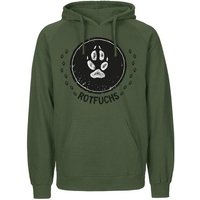 HANDGEDRUCKT "Trittsiegel RotFuchs" Männer Hoody Neutral