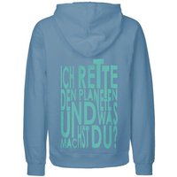 HANDGEDRUCKT "Weltretten" Männer Hoody Neutral