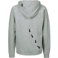 HANDGEDRUCKT "Ameisen" Männer Zip Hoody Neutral