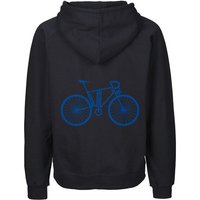 HANDGEDRUCKT "FutureBike" Männer Zip Hoody Neutral