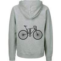 HANDGEDRUCKT "FutureBike" Männer Zip Hoody Neutral