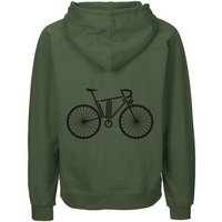 HANDGEDRUCKT "FutureBike" Männer Zip Hoody Neutral