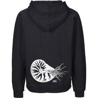 HANDGEDRUCKT "Nautilus" Männer Zip Hoody Neutral