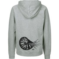 HANDGEDRUCKT "Nautilus" Männer Zip Hoody Neutral
