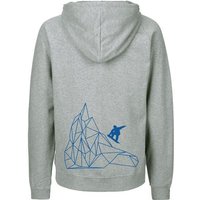 HANDGEDRUCKT "Origamipiste" Männer Zip Hoody Neutral