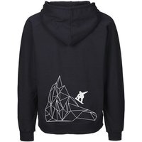 HANDGEDRUCKT "Origamipiste" Männer Zip Hoody Neutral
