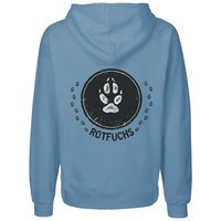 HANDGEDRUCKT "Trittsiegel RotFuchs" Männer Zip Hoody Neutral