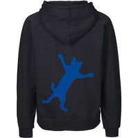 HANDGEDRUCKT "Klammerkatze" Männer Zip Hoody Neutral