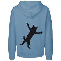 HANDGEDRUCKT "Klammerkatze" Männer Zip Hoody Neutral