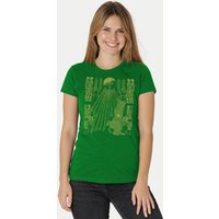 Peaces.bio - handbedruckte Biomode Damen Fit T-Shirt Sonnenscheibe Aton