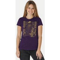 Peaces.bio - handbedruckte Biomode Damen Fit T-Shirt Sonnenscheibe Aton