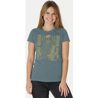 Peaces.bio - handbedruckte Biomode Damen Fit T-Shirt Sonnenscheibe Aton
