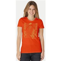 Peaces.bio - handbedruckte Biomode Damen Fit T-Shirt Sonnenscheibe Aton