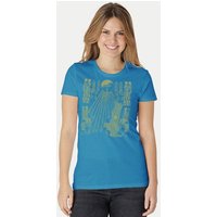 Peaces.bio - handbedruckte Biomode Damen Fit T-Shirt Sonnenscheibe Aton
