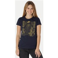 Peaces.bio - handbedruckte Biomode Damen Fit T-Shirt Sonnenscheibe Aton
