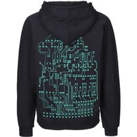 HANDGEDRUCKT "Vernetzt" Männer Zip Hoody Neutral