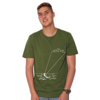 HANDGEDRUCKT RESTPOSTEN "Kitesurfing" Männer T-Shirt Earth Positive