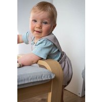 Baby Romper Leinen *grau / beige* | NoniKids Berlin