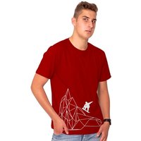 HANDGEDRUCKT RESTPOSTEN "Origamipiste" Männer T-Shirt Earth Positive