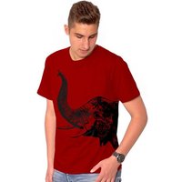 HANDGEDRUCKT RESTPOSTEN "Elefant" Männer T-Shirt Earth Positive