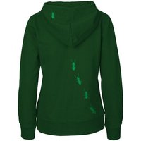HANDGEDRUCKT "Ameisen" Frauen Zip Hoody Neutral