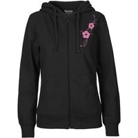 HANDGEDRUCKT "Hibisken" Frauen Zip Hoody Neutral