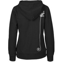 HANDGEDRUCKT "Teeny Weeny Goblin" Frauen Zip Hoody Neutral