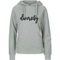 HANDGEDRUCKT "diversity" Frauen Hoody Neutral